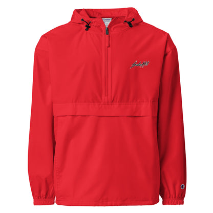 SideHit Packable Rain Jacket | Lightweight Shell Jacket in Red